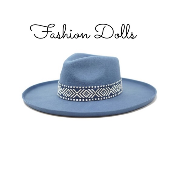 Olivia Summer Blues Tribal Wrap Detail Hat New - Picture 3 of 3